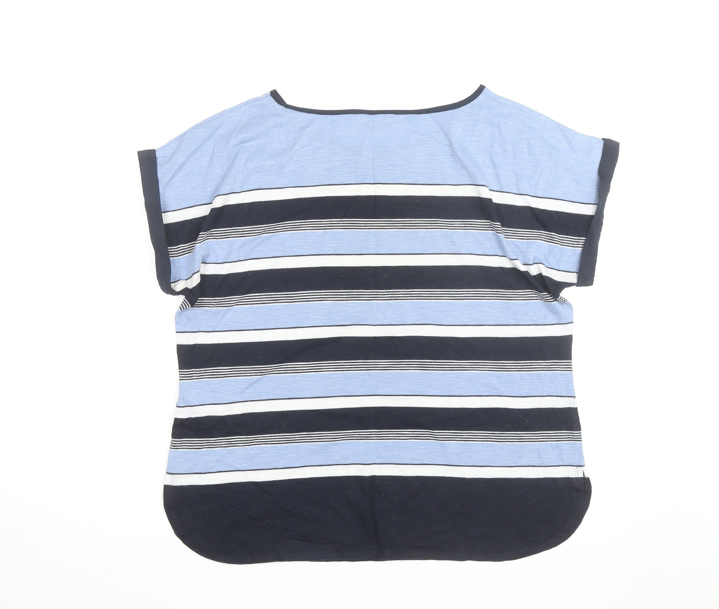Oasis Women’s Blue Striped Relaxed T-Shirt Size L