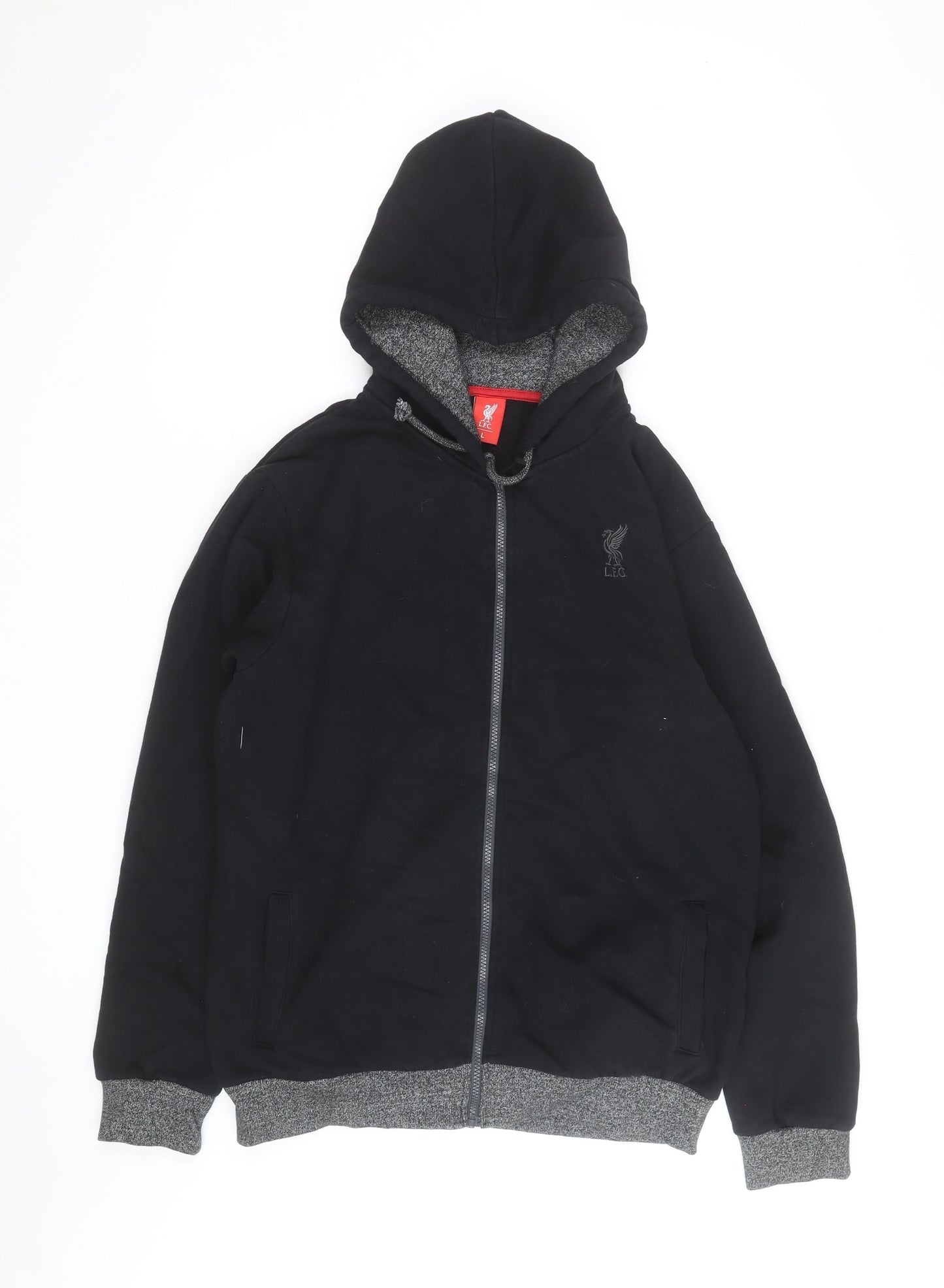 LFC Men's Black Full Zip Hoodie Size L Fleece Lined
