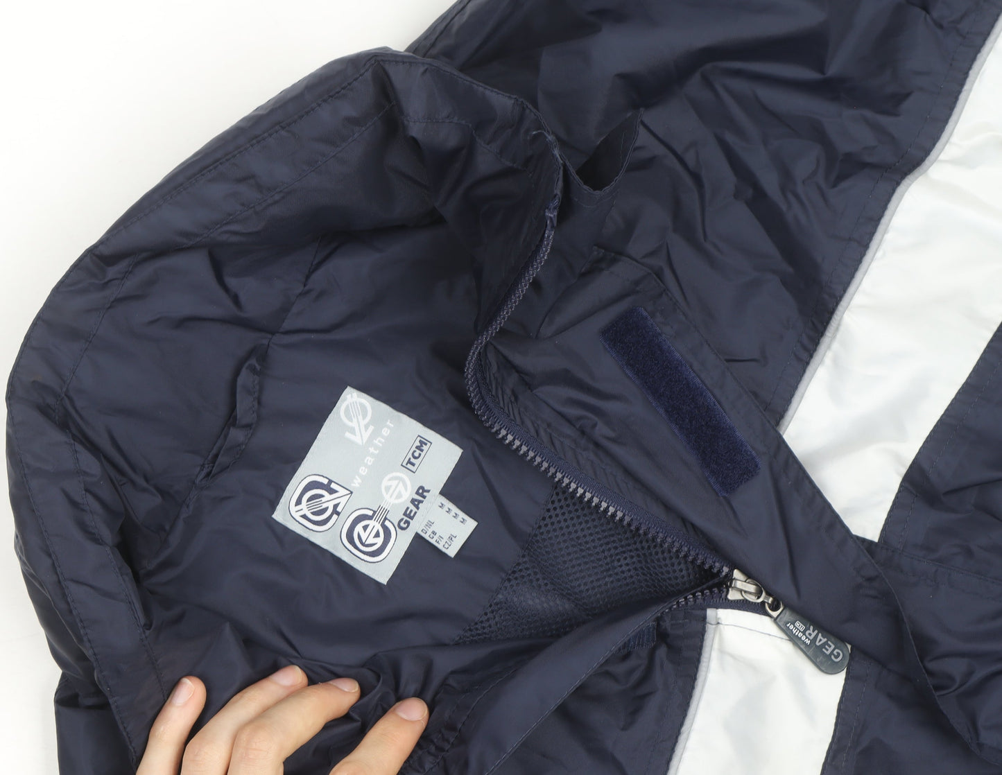 TCM Gear Men's Blue Windbreaker Jacket L Waterproof Outdoor