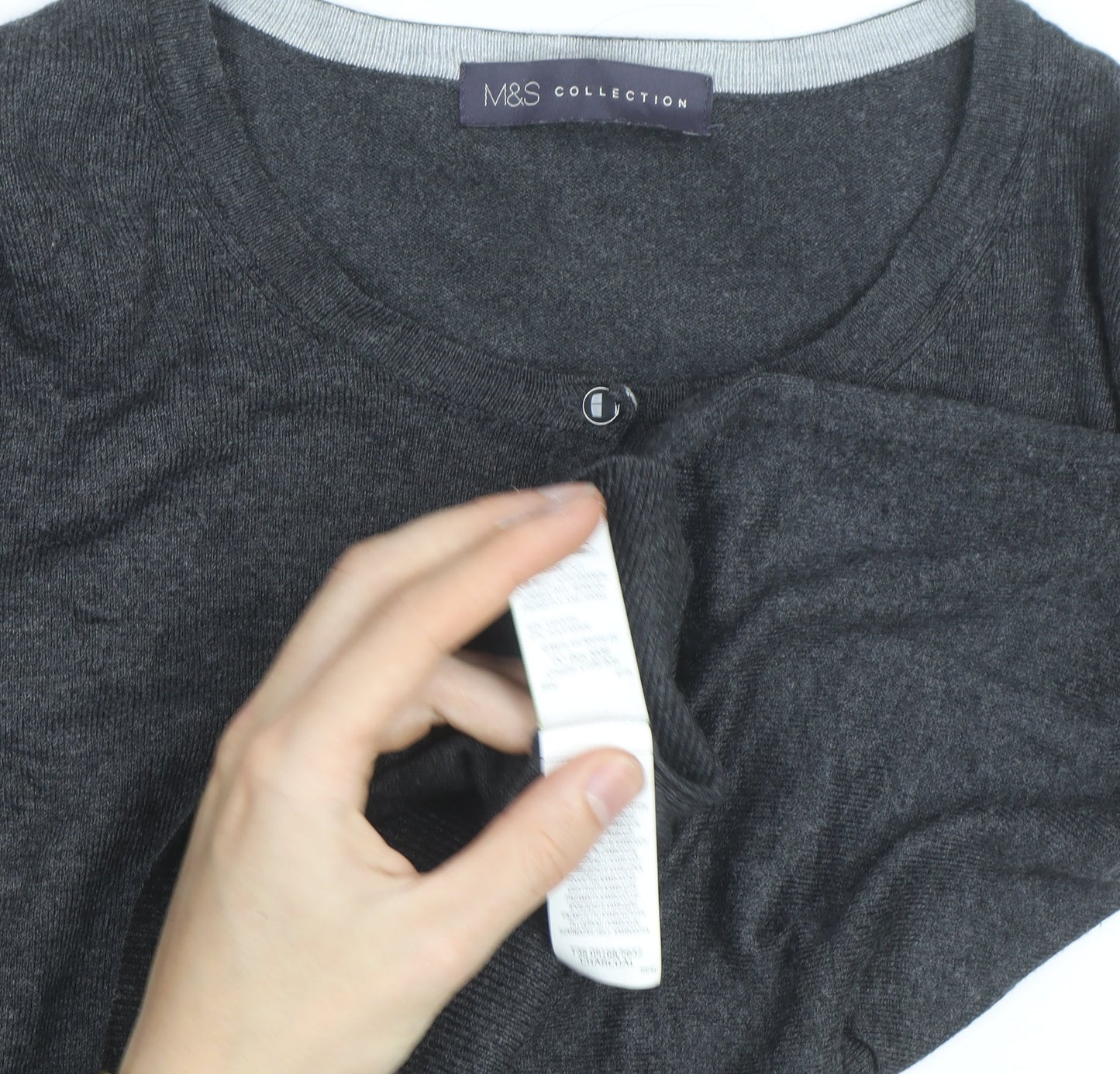 Marks and Spencer Women’s Grey Cashmere Cardigan Size 16