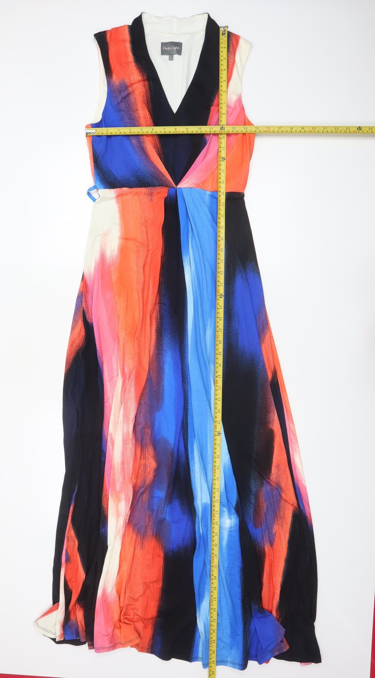 Phase Eight Women’s Multicoloured Sleeveless Long Wrap Dress Size 12