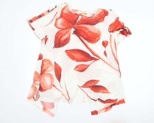 Preloved Phase Eight Women's Multicoloured Floral Viscose Tunic Blouse UK 12 - Front