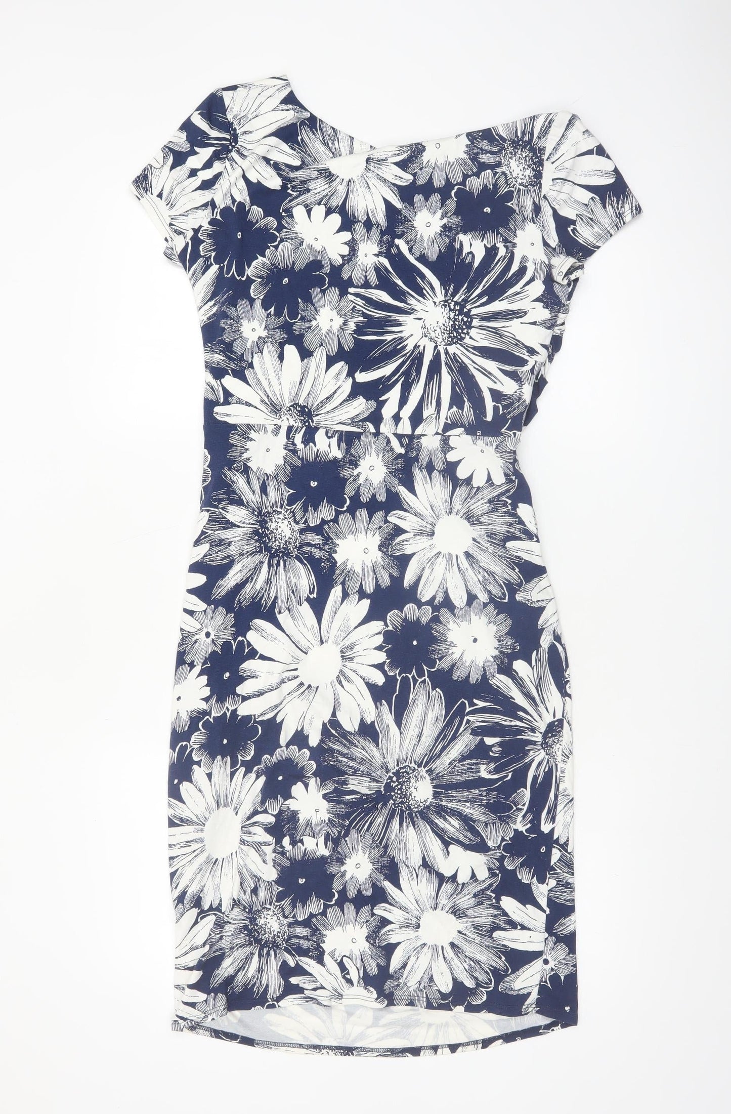 Phase Eight Women’s Blue Floral Bodycon Knee Length Dress Size 12