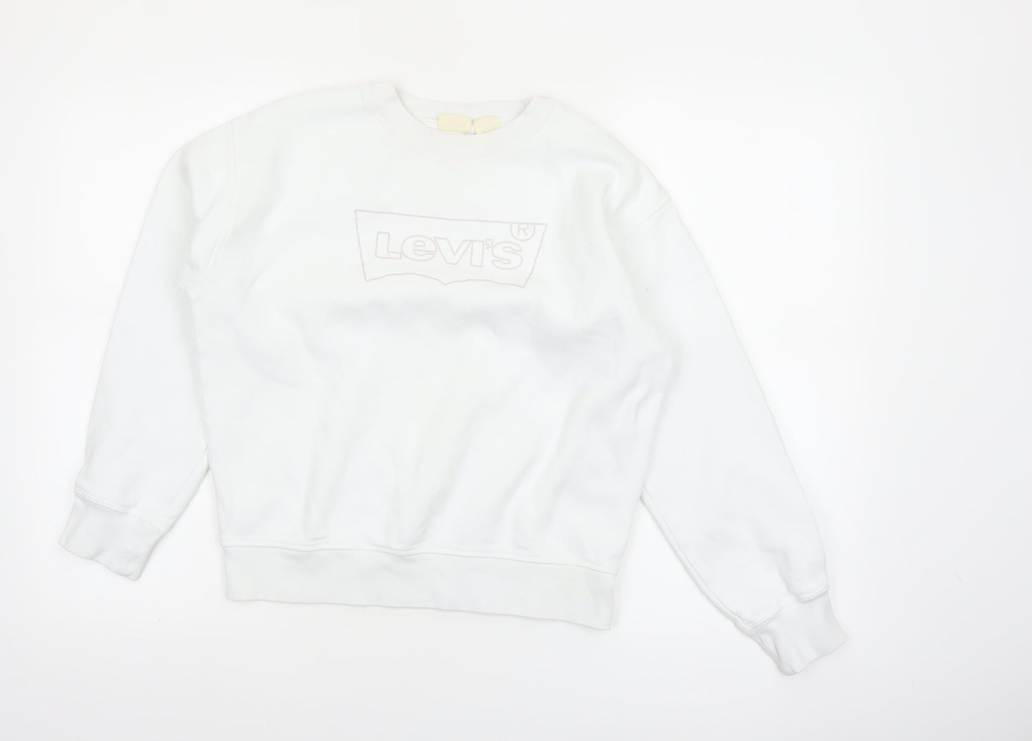 Levi's Women's White XS Cotton Blend Pullover Sweatshirt
