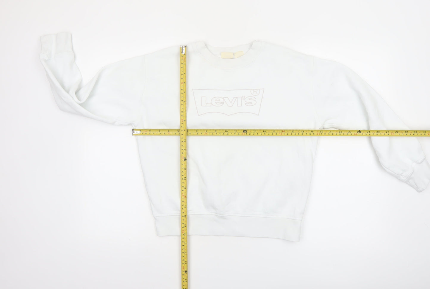 Levi's Women's White XS Cotton Blend Pullover Sweatshirt