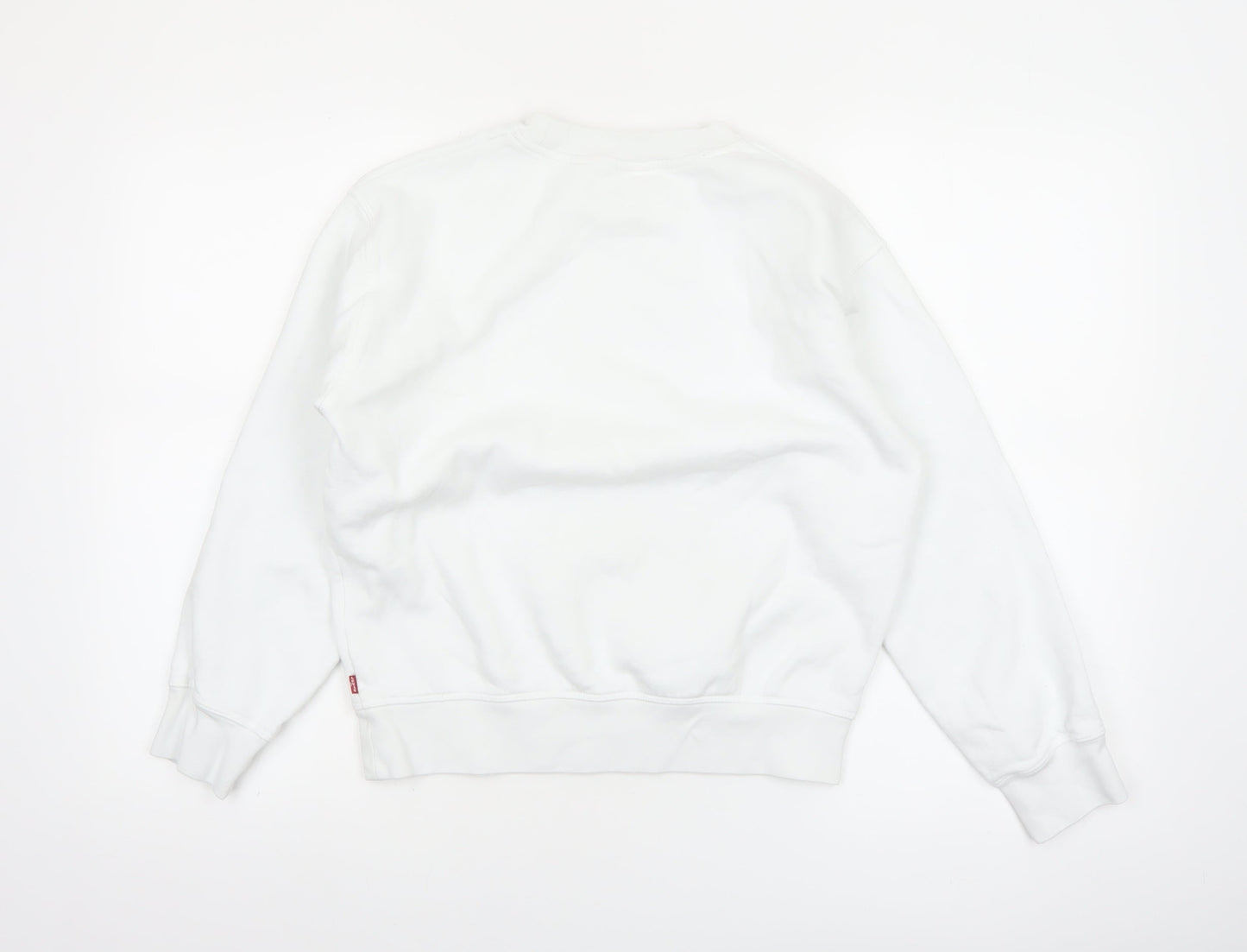 Levi's Women's White XS Cotton Blend Pullover Sweatshirt