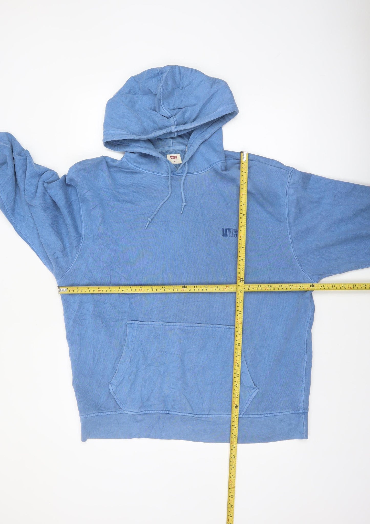 Levi's Men's Blue Pullover Hoodie XL Cotton Logo Casual