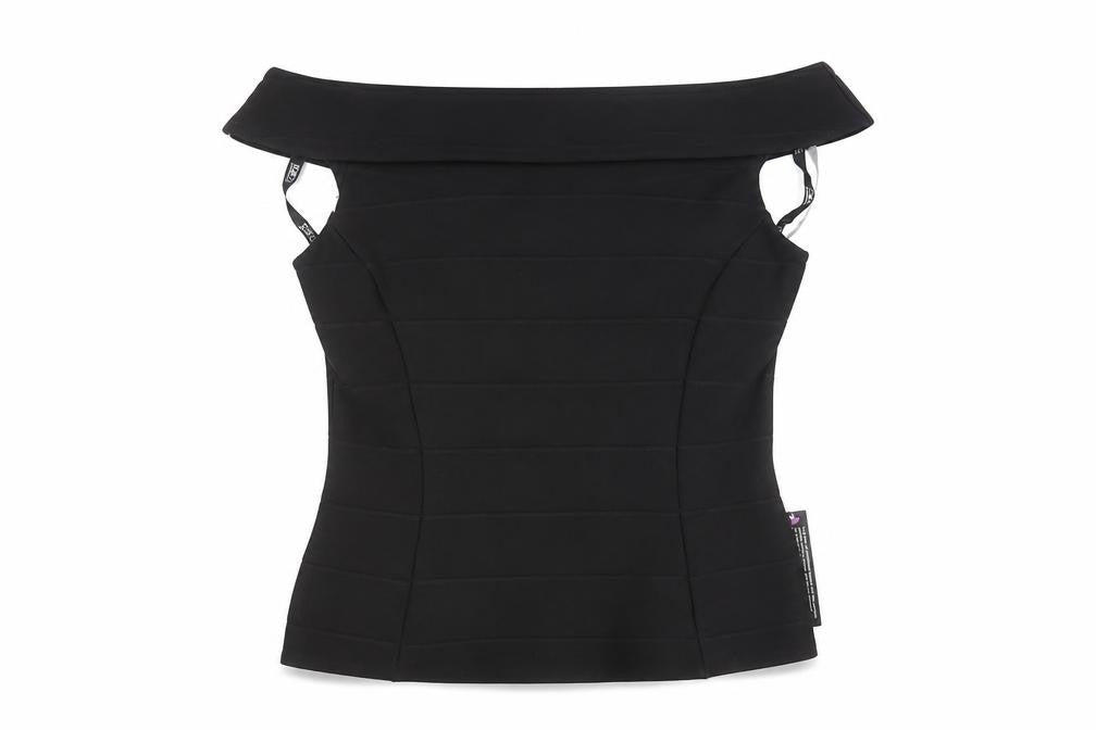 Star by Julien Macdonald Black Off Shoulder Slim Fit Women's Size 14 Top