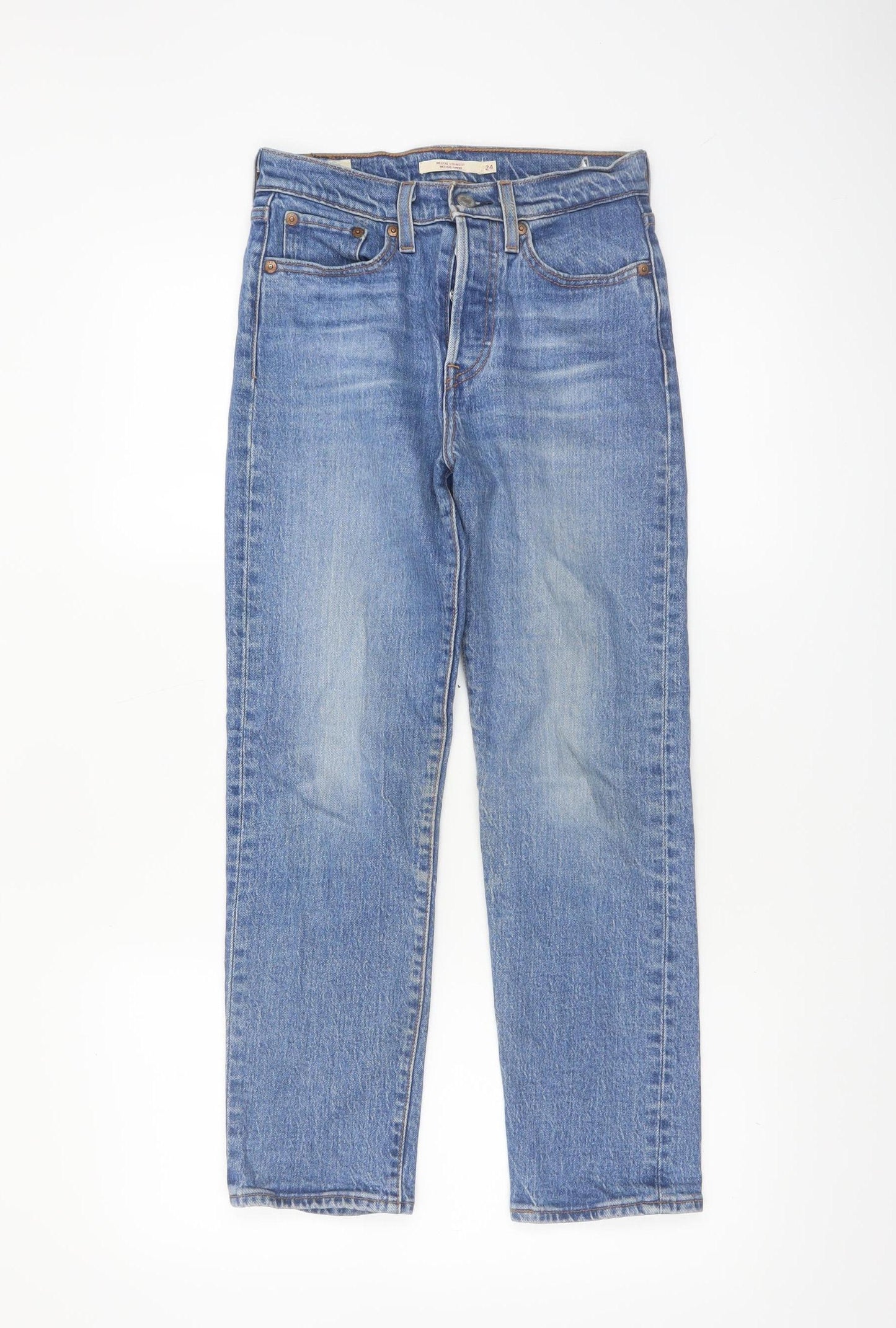 Levi Strauss Women’s Blue 24 High Rise Wedgie Straight Denim Jeans