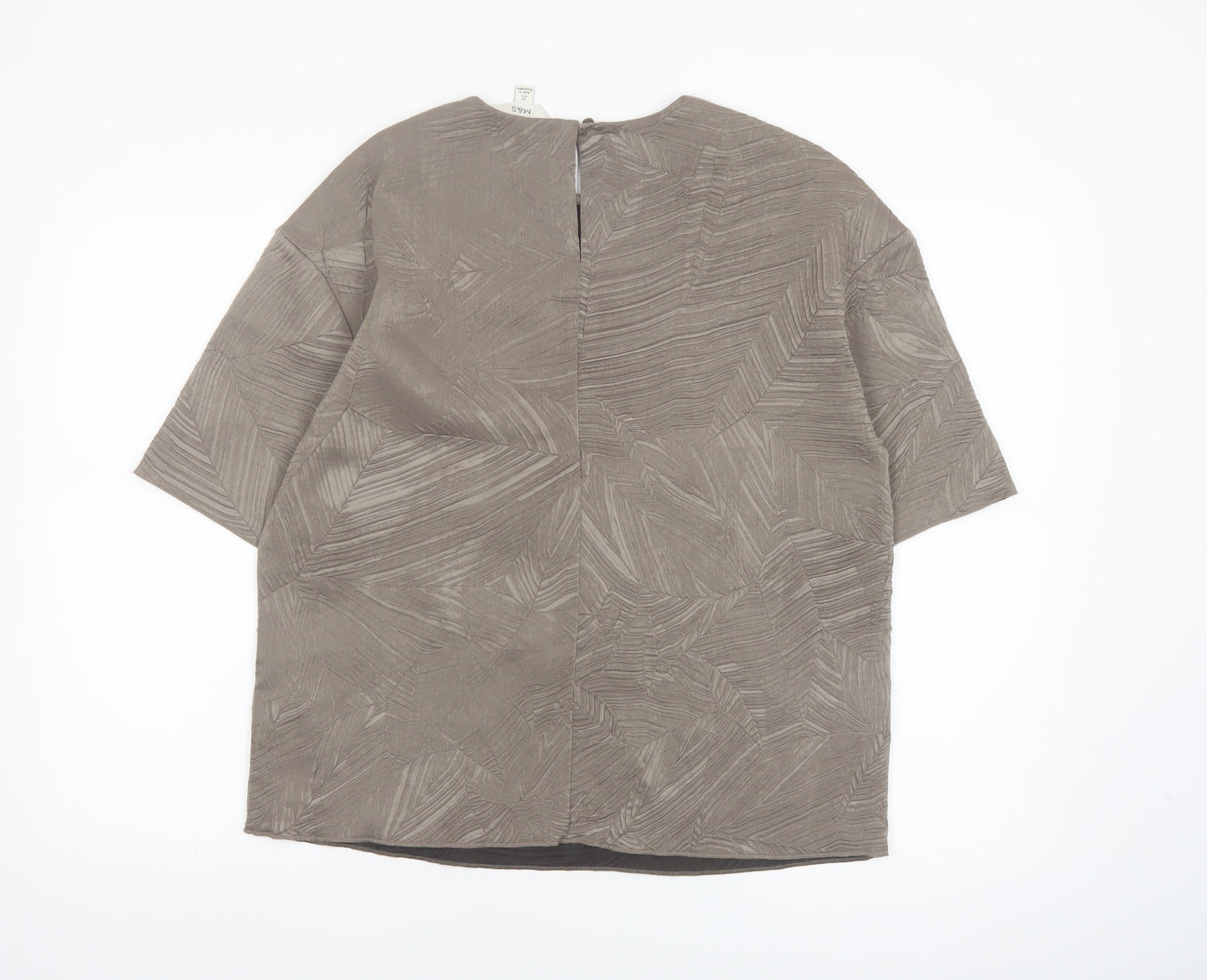 Marks and Spencer Womens Brown Geometric Blouse Size 10 Regular