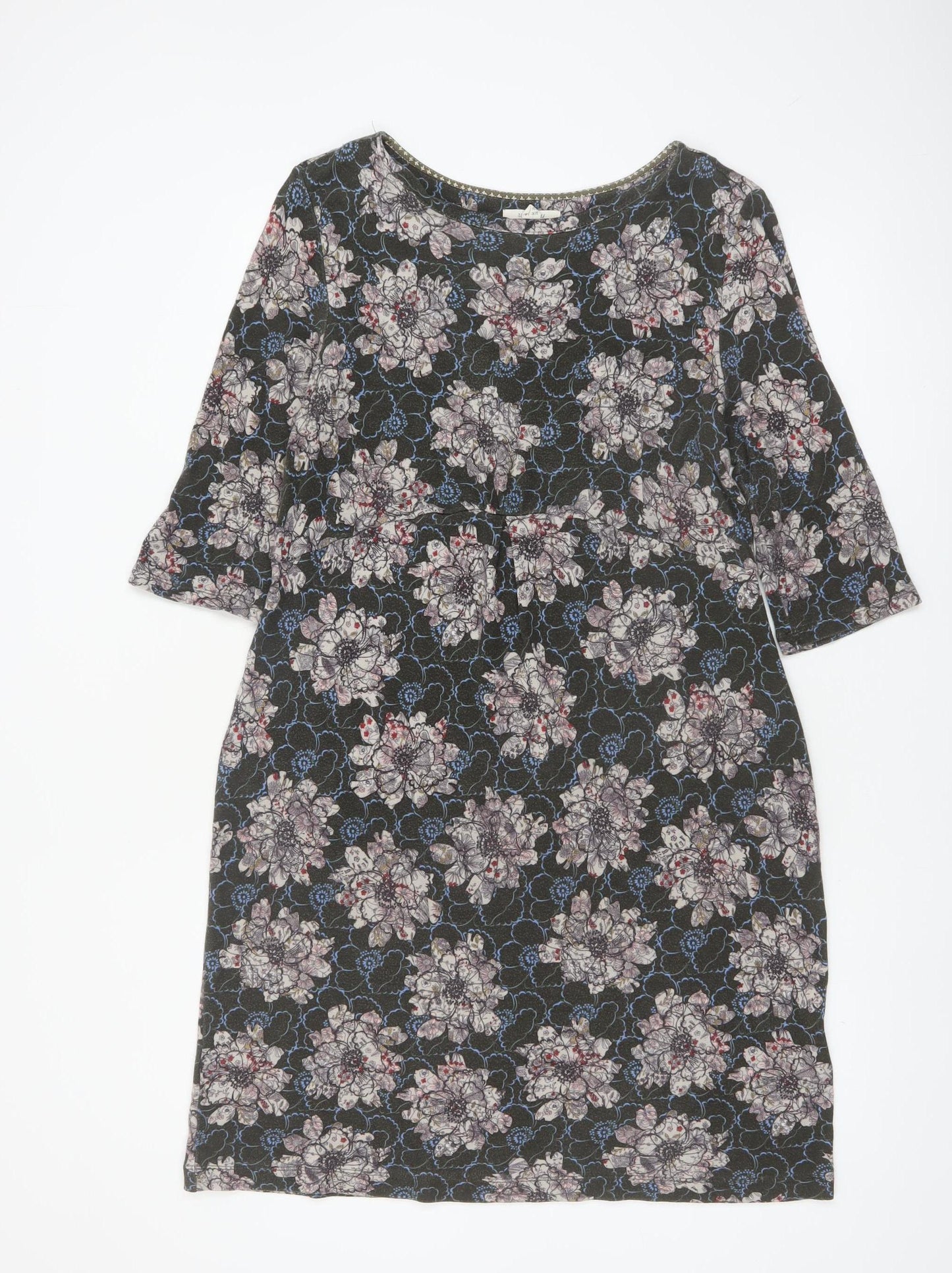 White Stuff Womens Multicoloured Floral Shift Dress Size 14