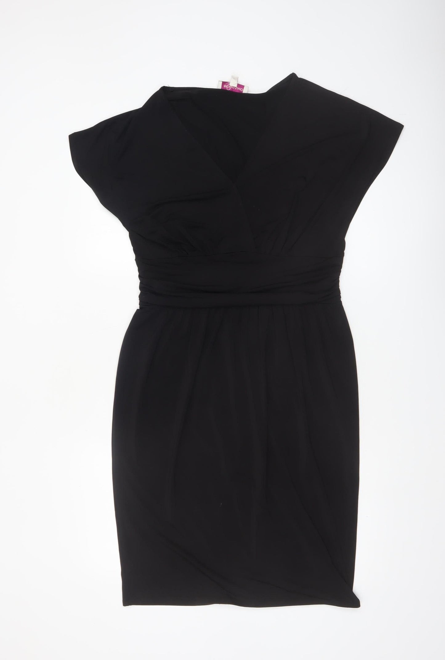 Bravissimo Women Black Size 14 V-Neck Bodycon Knee Length Dress