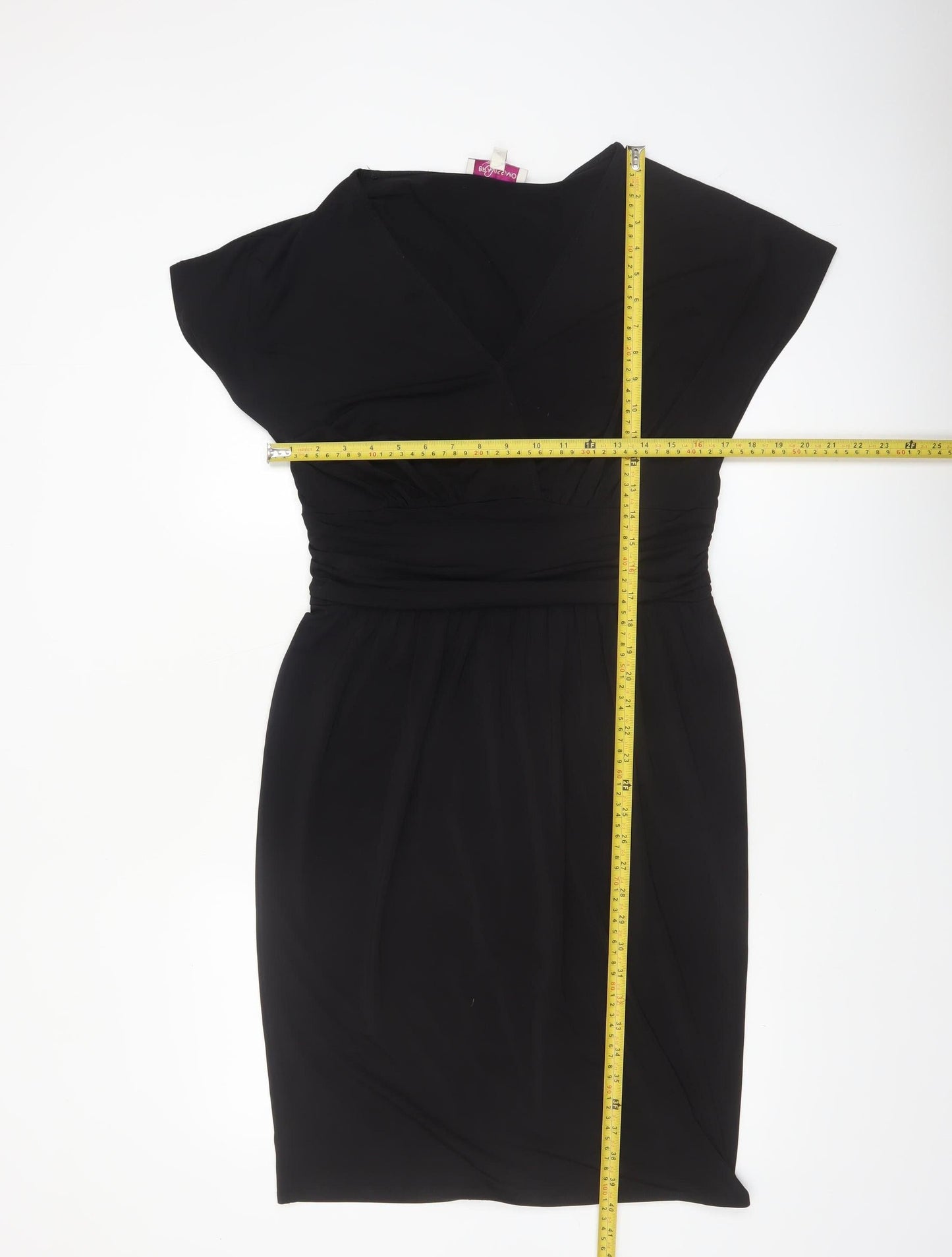 Bravissimo Women Black Size 14 V-Neck Bodycon Knee Length Dress