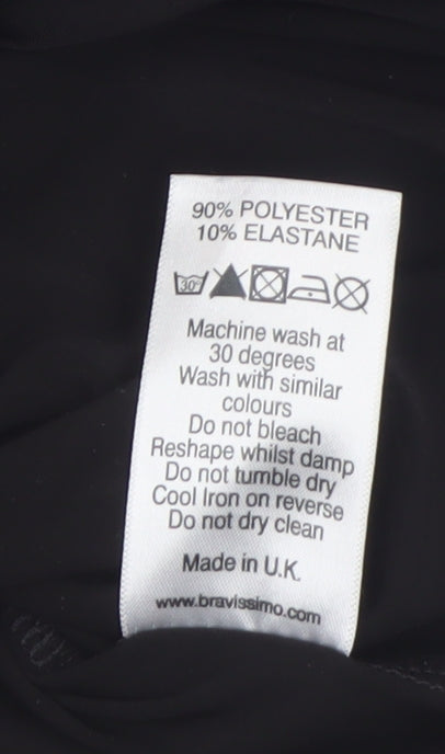 Bravissimo Women Black Size 14 V-Neck Bodycon Knee Length Dress
