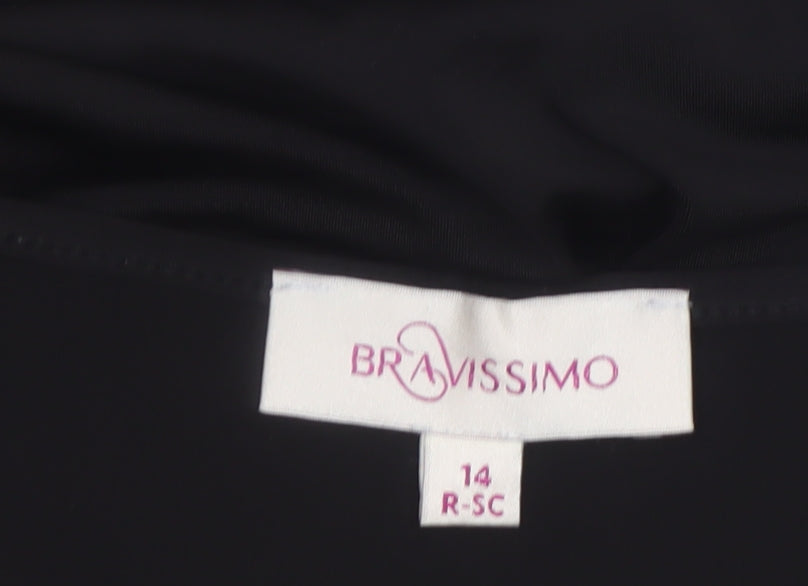 Bravissimo Women Black Size 14 V-Neck Bodycon Knee Length Dress