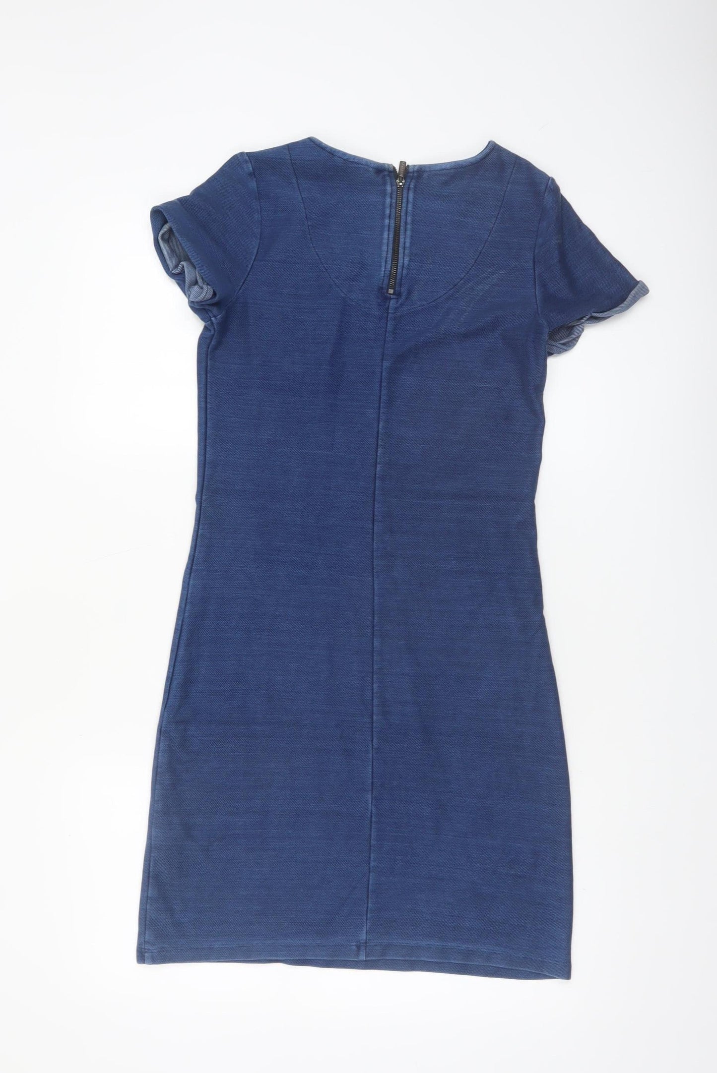 FatFace Womens Blue Short Sleeve Cotton T-Shirt Dress Size 6