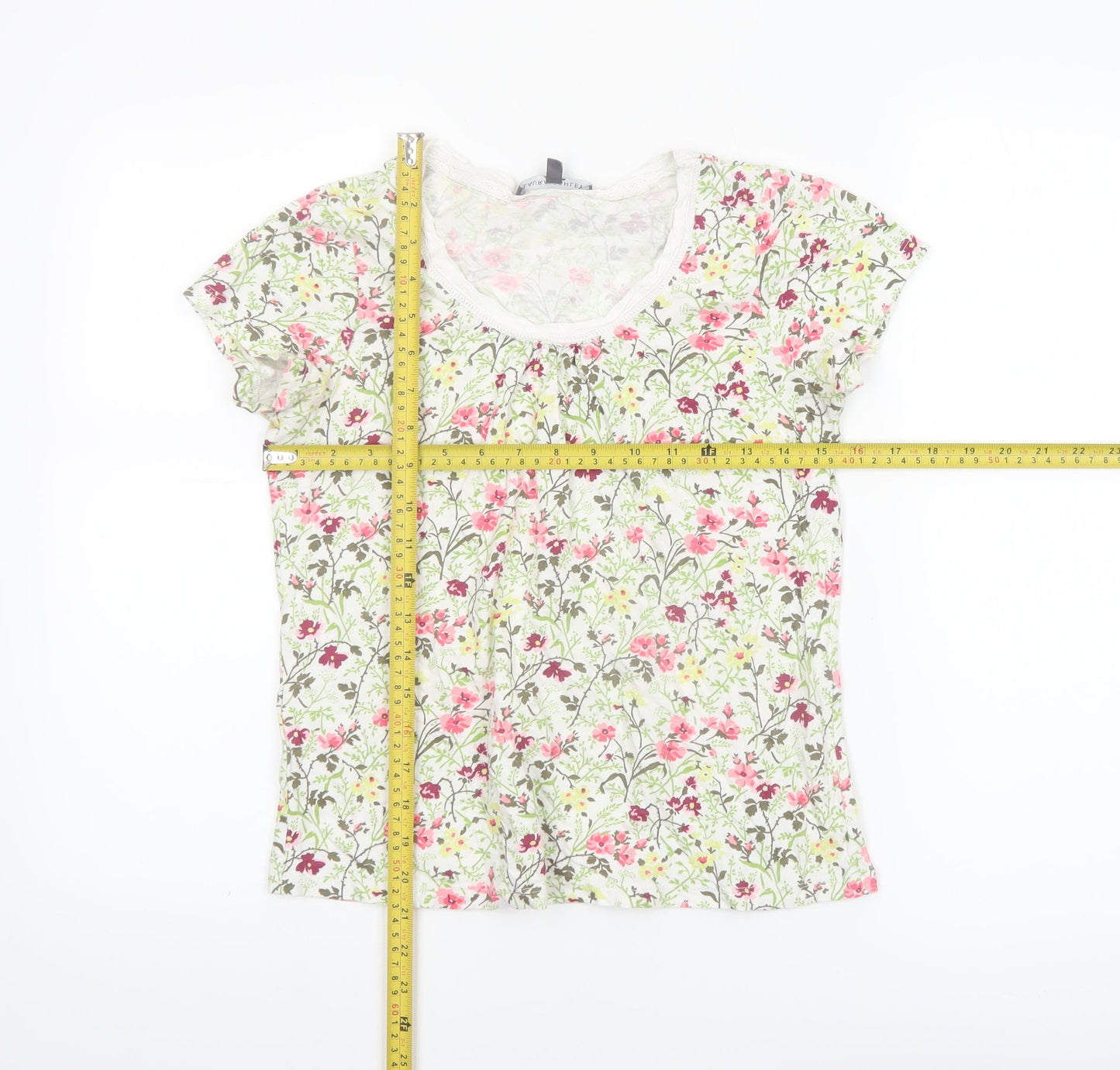 Laura Ashley Women’s Multicoloured Floral Cotton T-Shirt UK 8