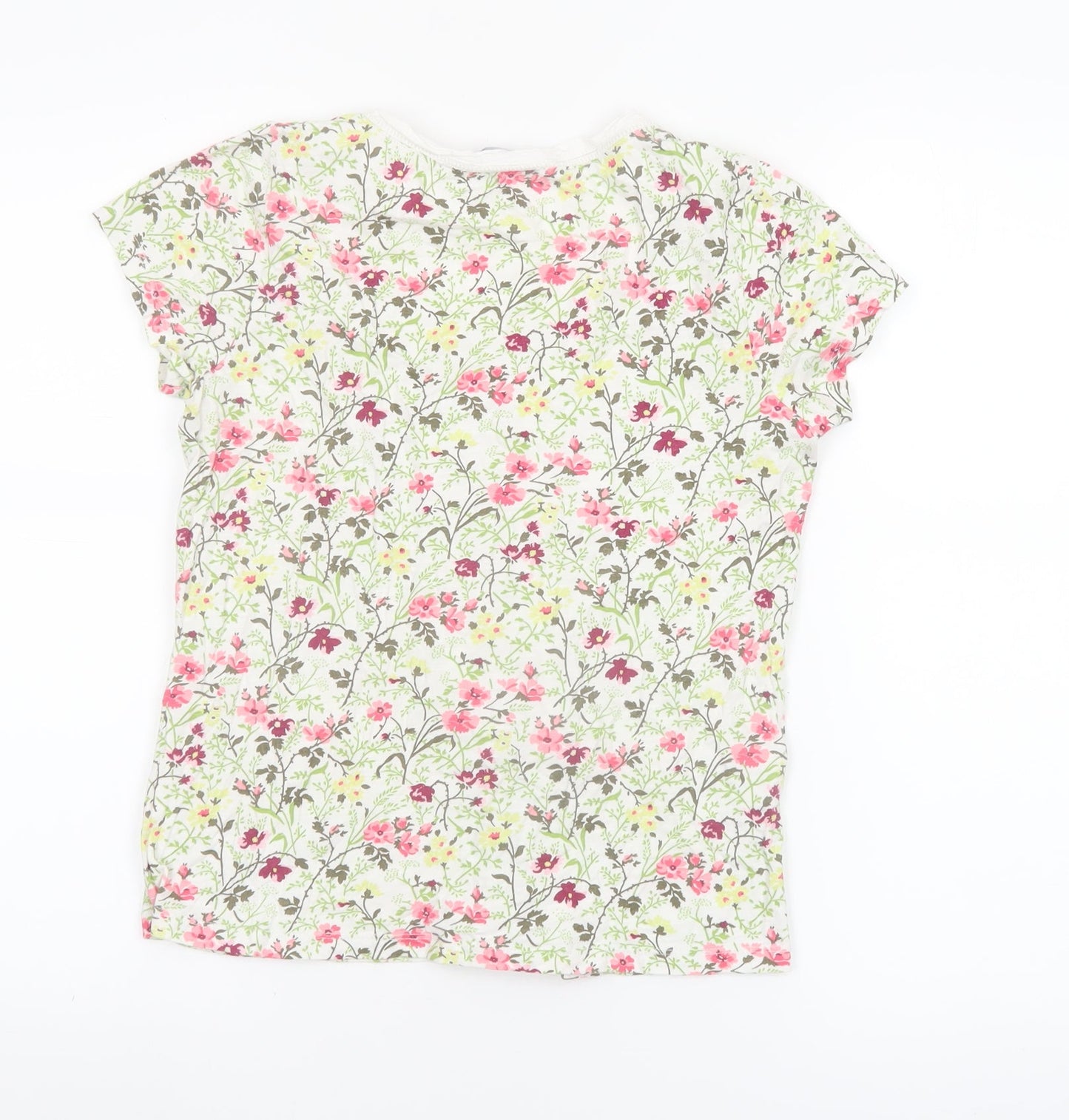 Laura Ashley Women’s Multicoloured Floral Cotton T-Shirt UK 8
