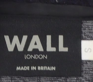 Wall London Women's Black Small Open Jacket Wool Blend Made in Britain