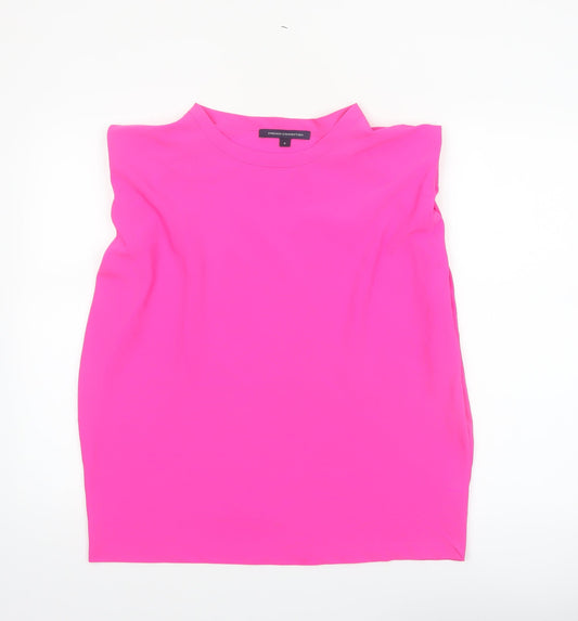 Prewornwholesale purple cropped slim fit active T-shirt with short sleeves and a high neckline.