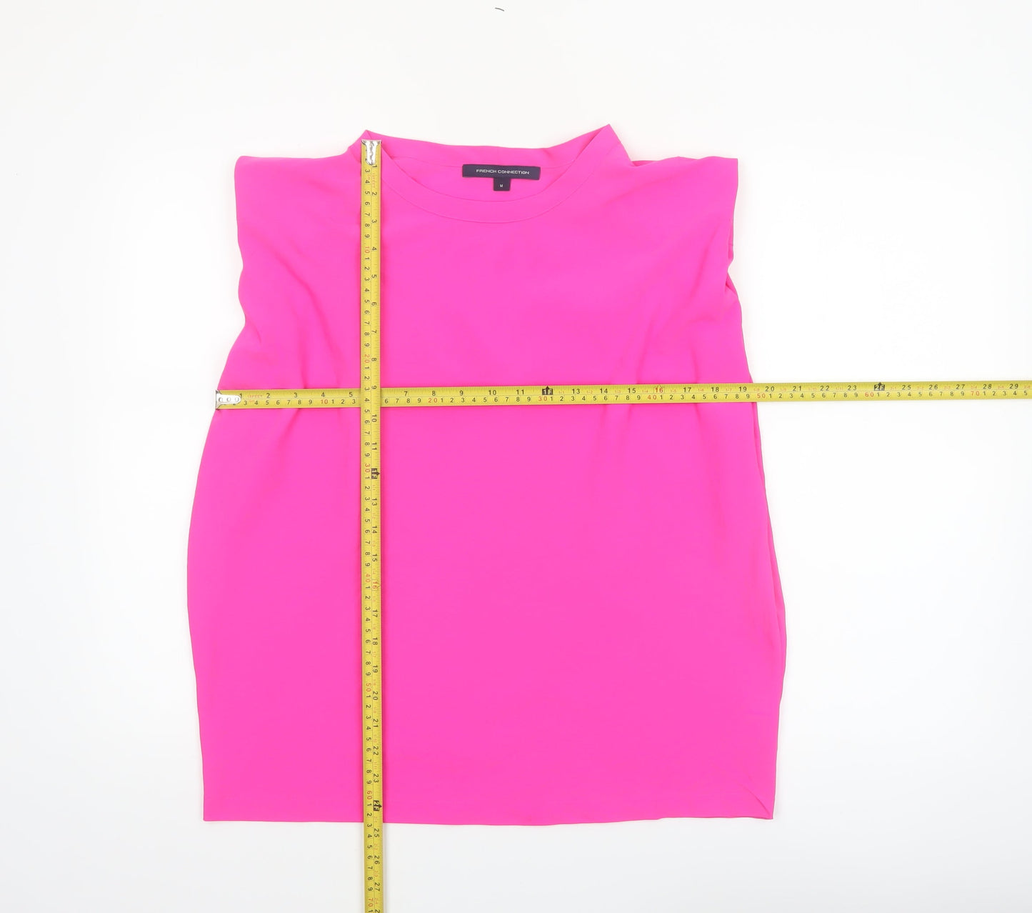 French Connection Women Pink Sleeveless High Neck Blouse M