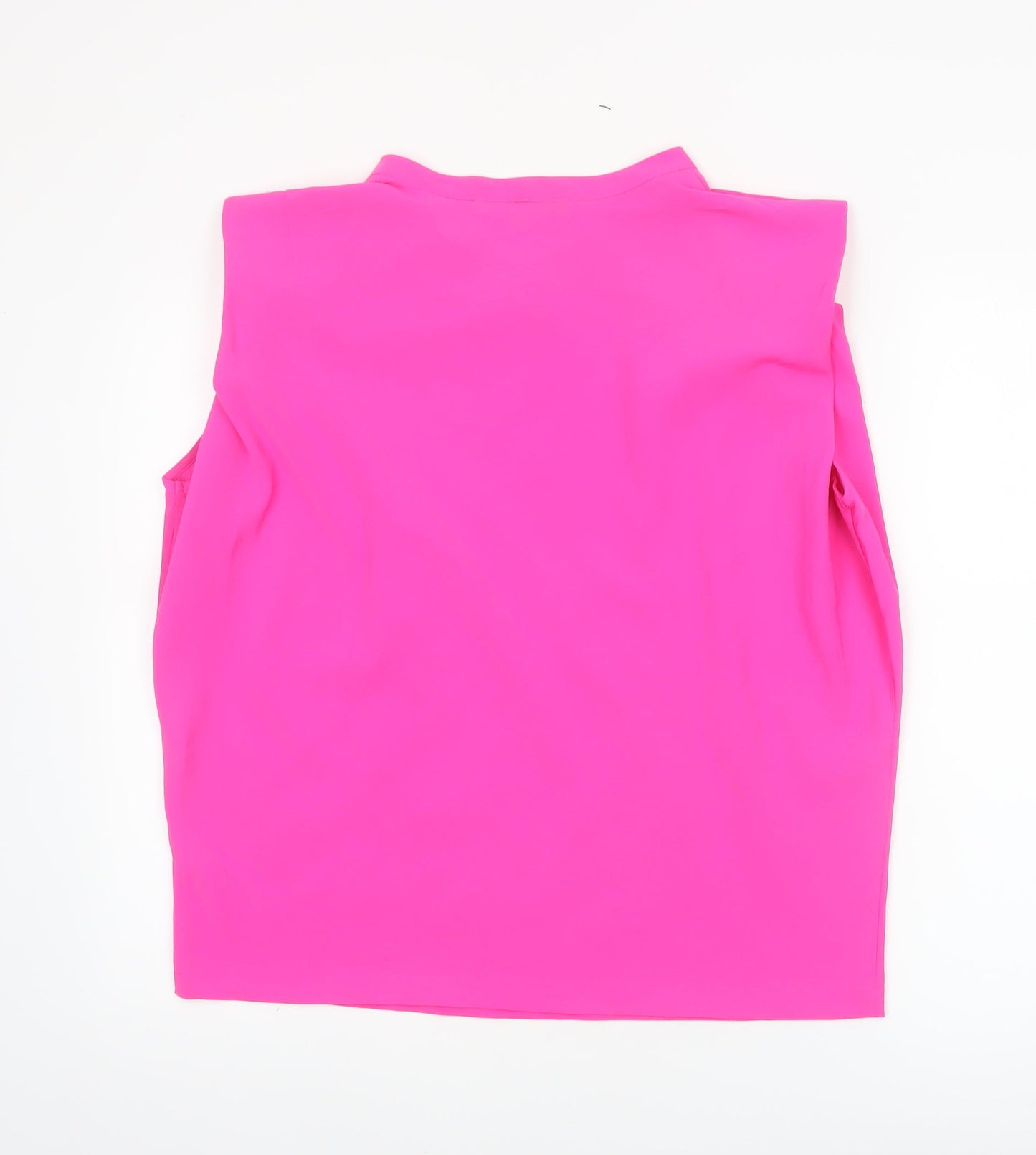 French Connection Women Pink Sleeveless High Neck Blouse M