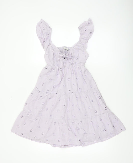 Hollister Women's Purple XS Fit & Flare Sleeveless Dress