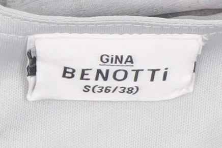 Gina Benotti Womens Grey Floral Sleeveless Shift Dress Size 10