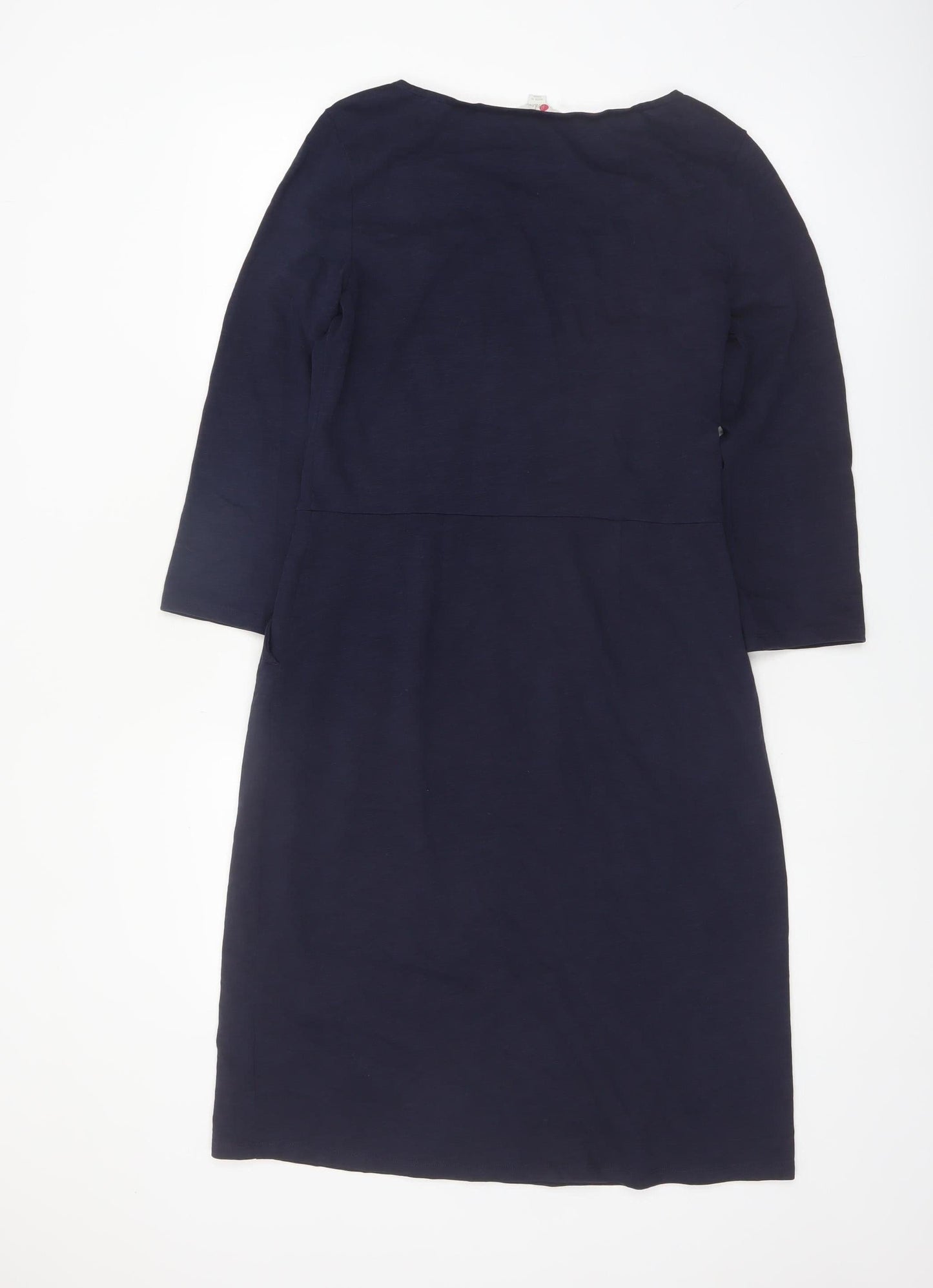 Boden Women's Blue Cotton Shift Dress Size 12 Knee Length