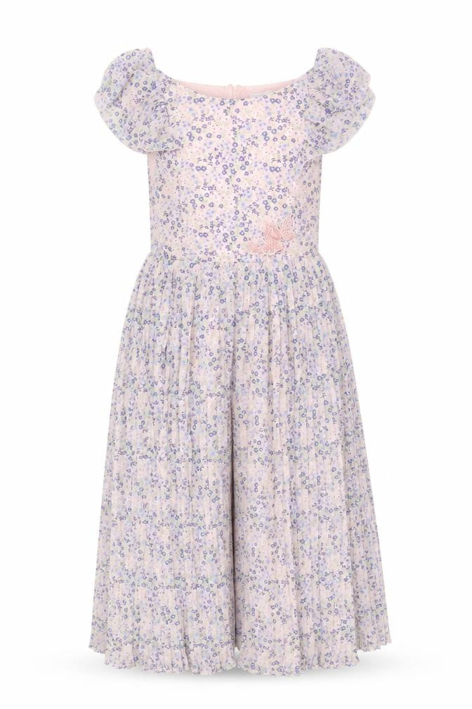 Marks & Spencer Girls Pink Floral Chiffon Romper 7-8 Years
