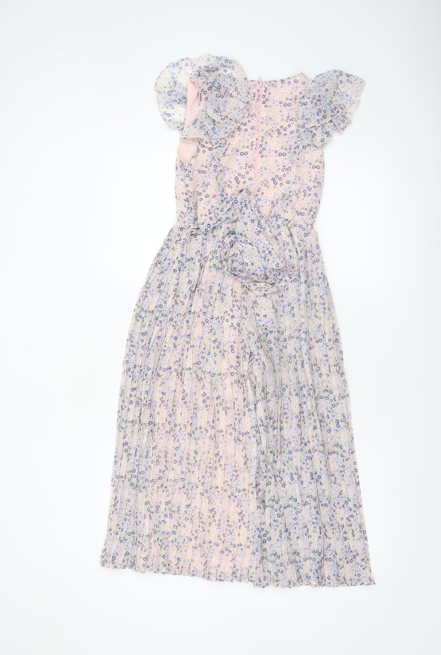 Marks and Spencer Girls Pink Floral Chiffon Romper 7-8 Years