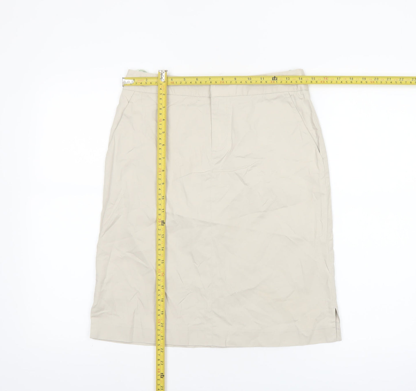 GAP Women’s Beige Cotton Pencil Skirt Size 6 Knee Length