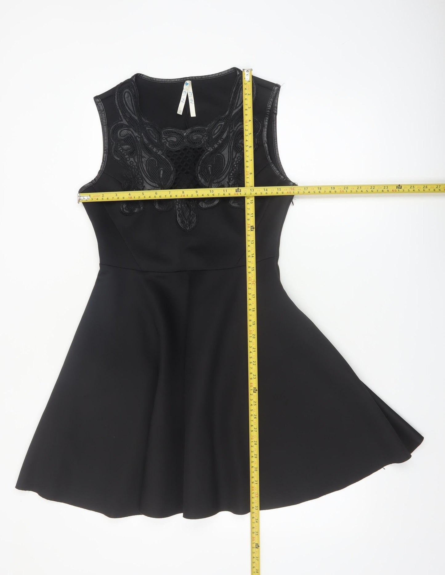 Blue Vanilla Women's Black Sleeveless Skater Dress Size S