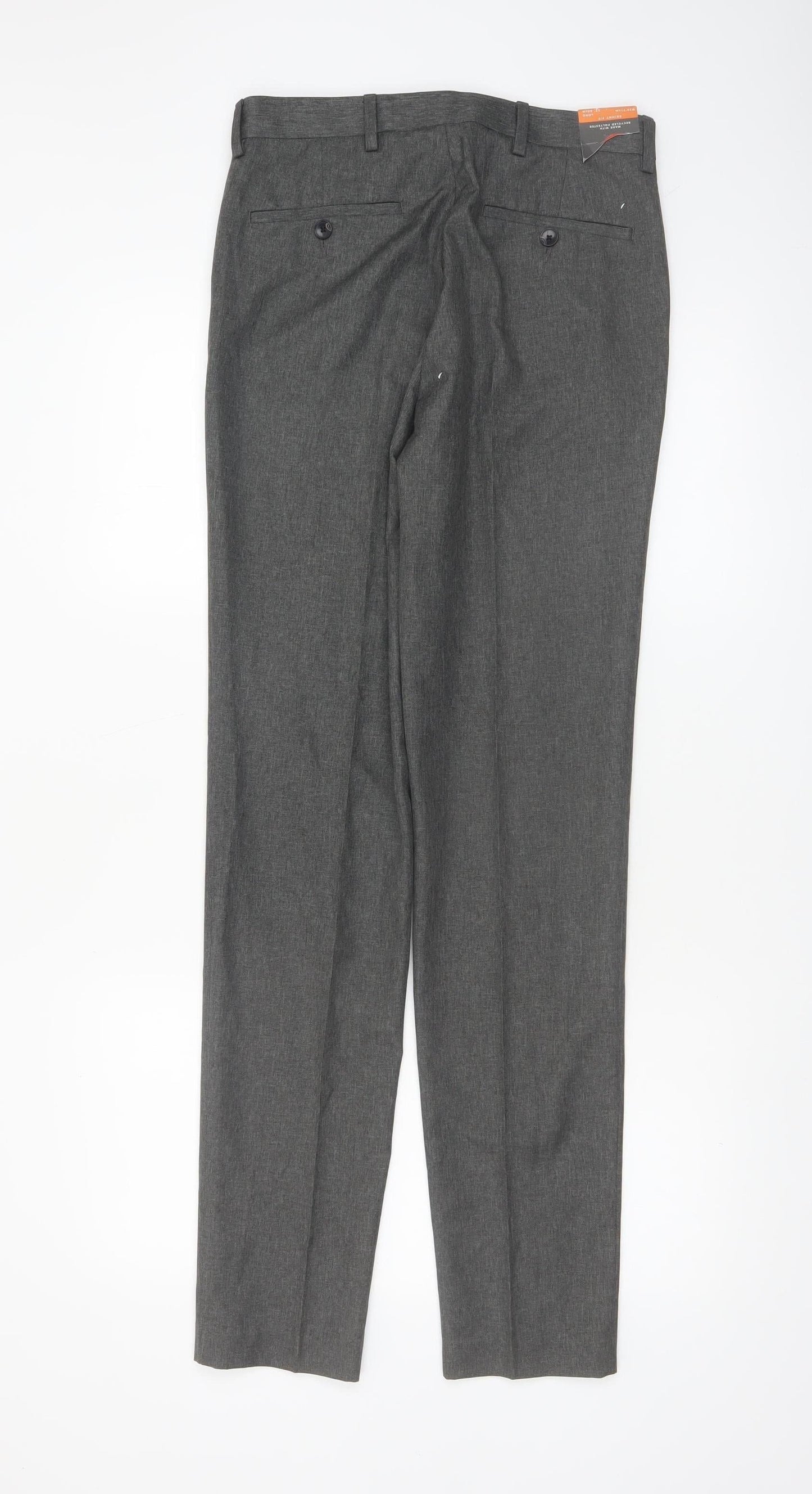 Marks and Spencer Men’s Grey Skinny Fit Dress Pants 28W 33L