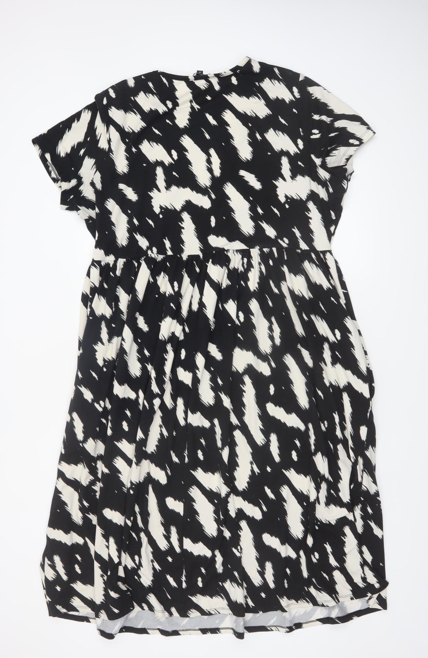 Simply Be Women's Black White Midi A-Line Dress Size 20