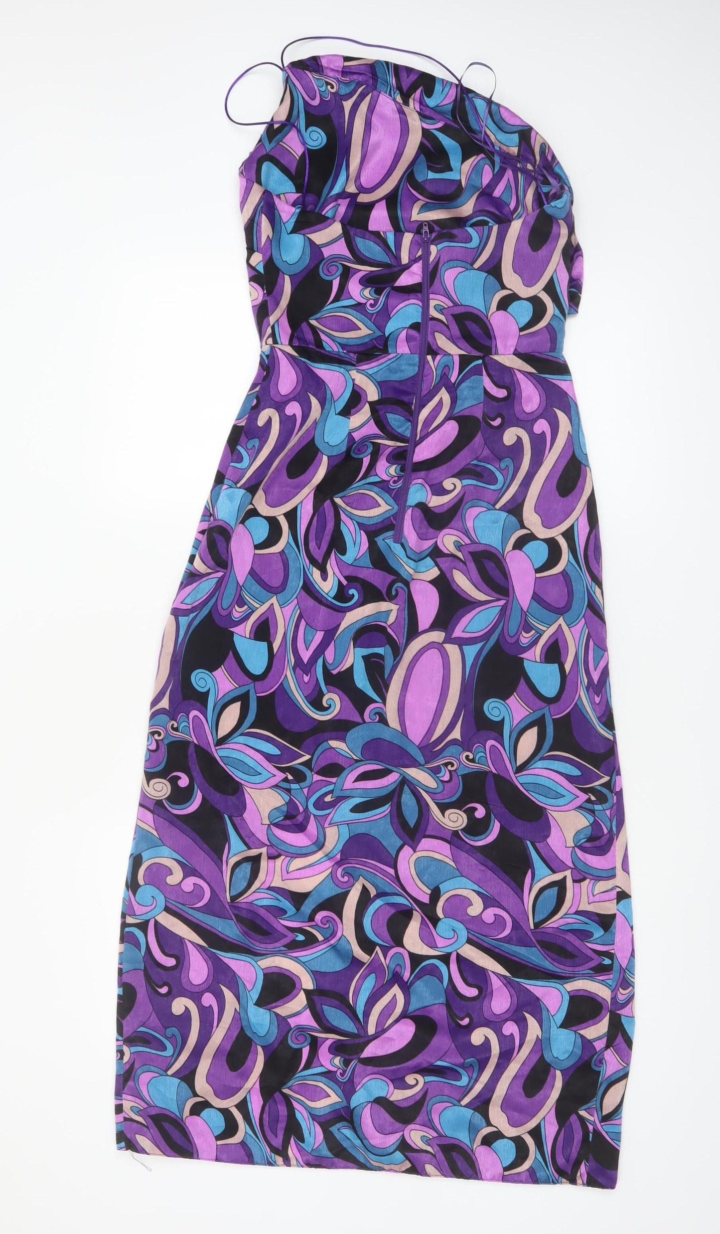 Vesper Women's Multicoloured Strapless Bodycon Dress Size 6