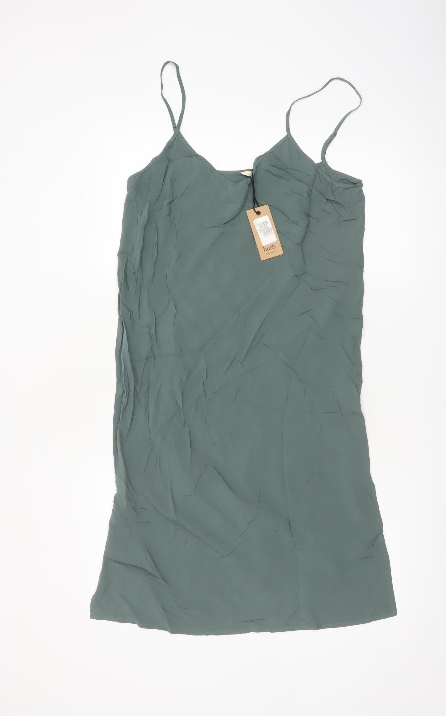 Hush Women’s Green Slip Dress Size 8 Viscose Summer Casual
