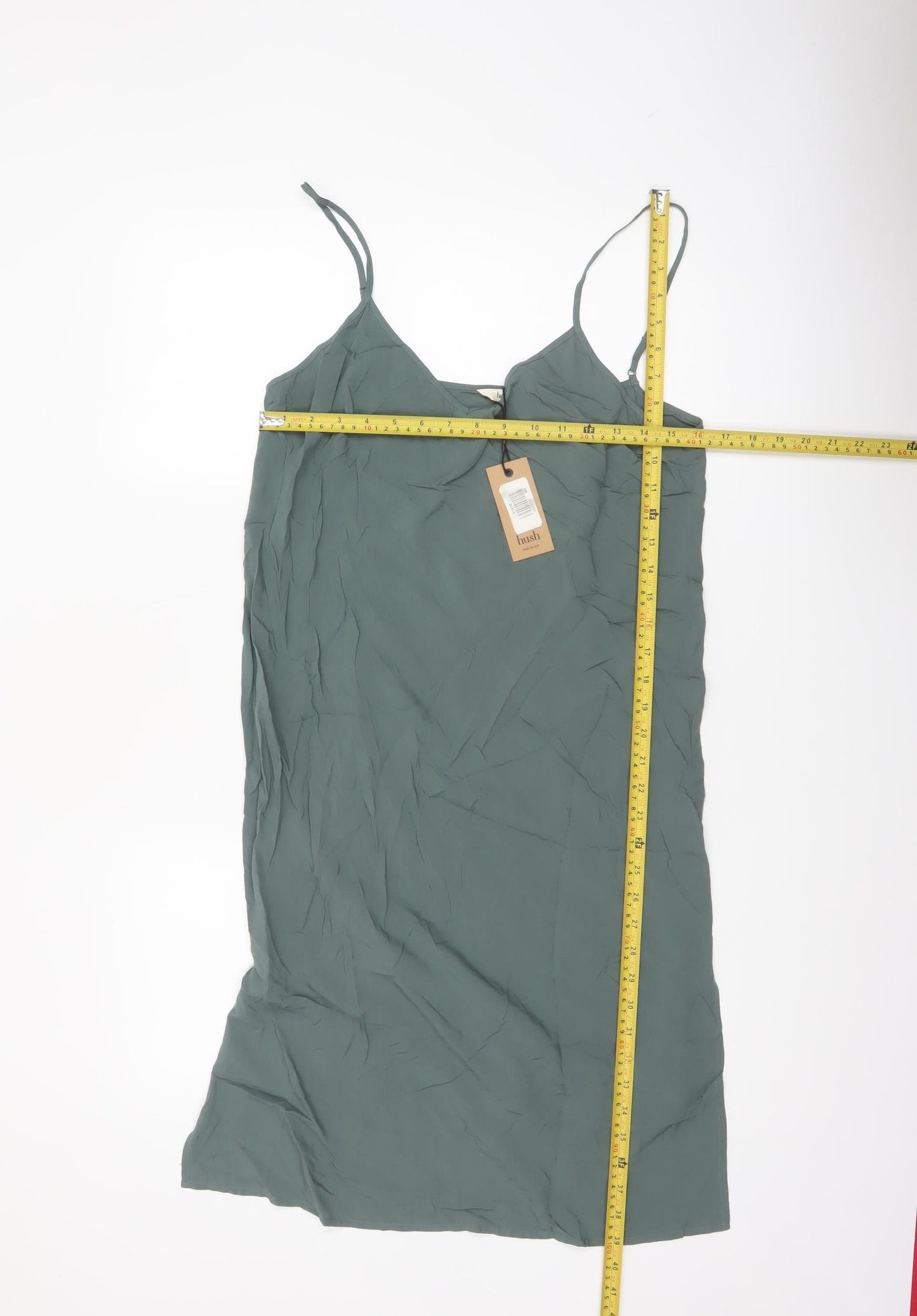 Hush Women’s Green Slip Dress Size 8 Viscose Summer Casual