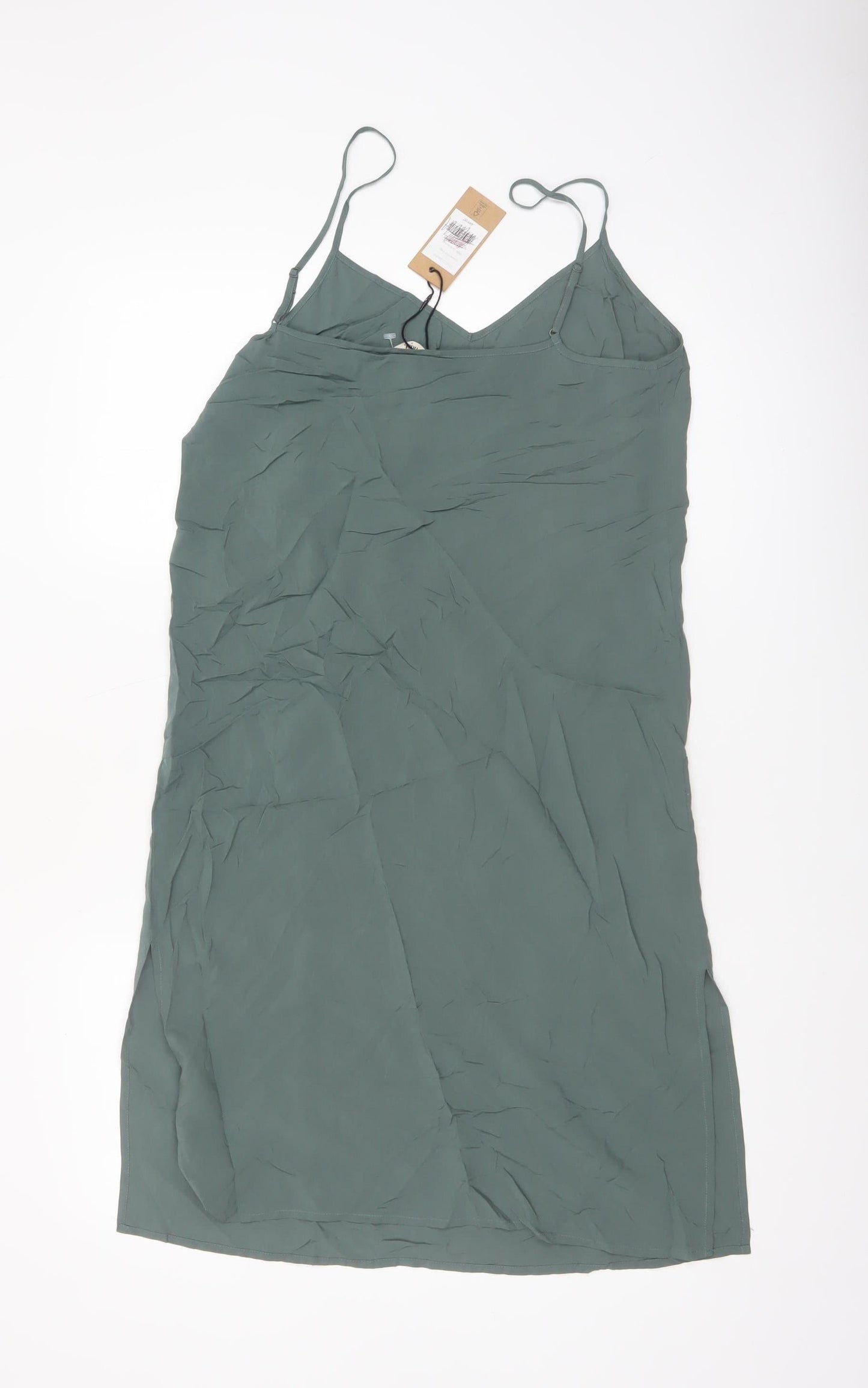 Hush Women’s Green Slip Dress Size 8 Viscose Summer Casual