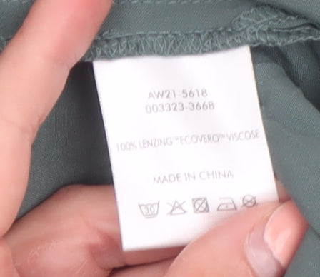 Hush Women’s Green Slip Dress Size 8 Viscose Summer Casual