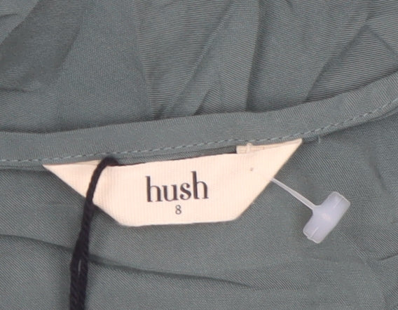 Hush Women’s Green Slip Dress Size 8 Viscose Summer Casual