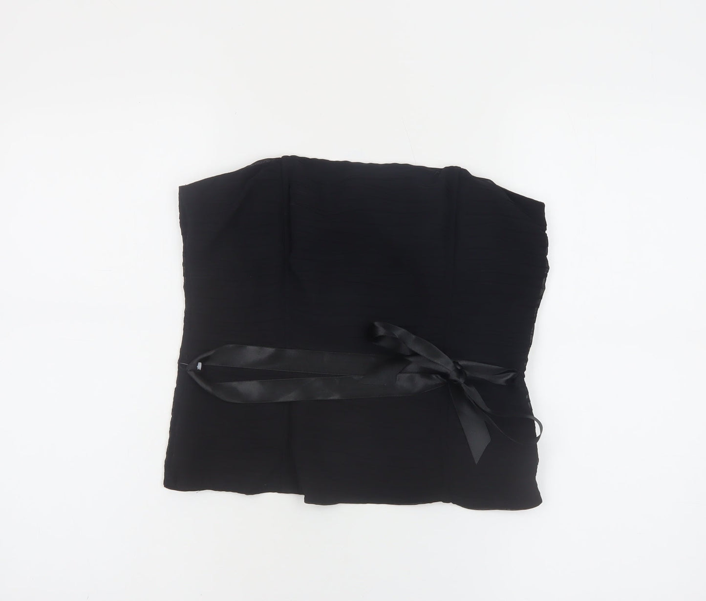 M&Co Women's Black Strapless Camisole Blouse Size 12