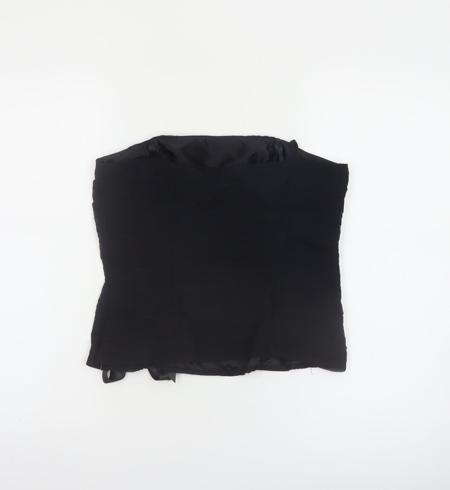 M&Co Women's Black Strapless Camisole Blouse Size 12