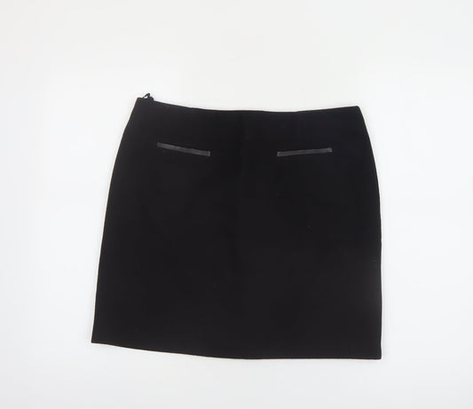 Marks and Spencer Womens Black Size 12 Straight Skirt
