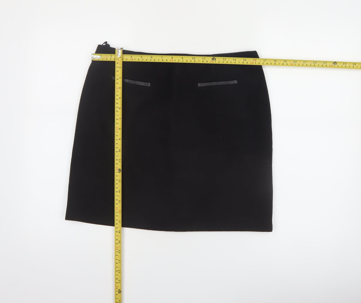 Marks and Spencer Womens Black Size 12 Straight Skirt