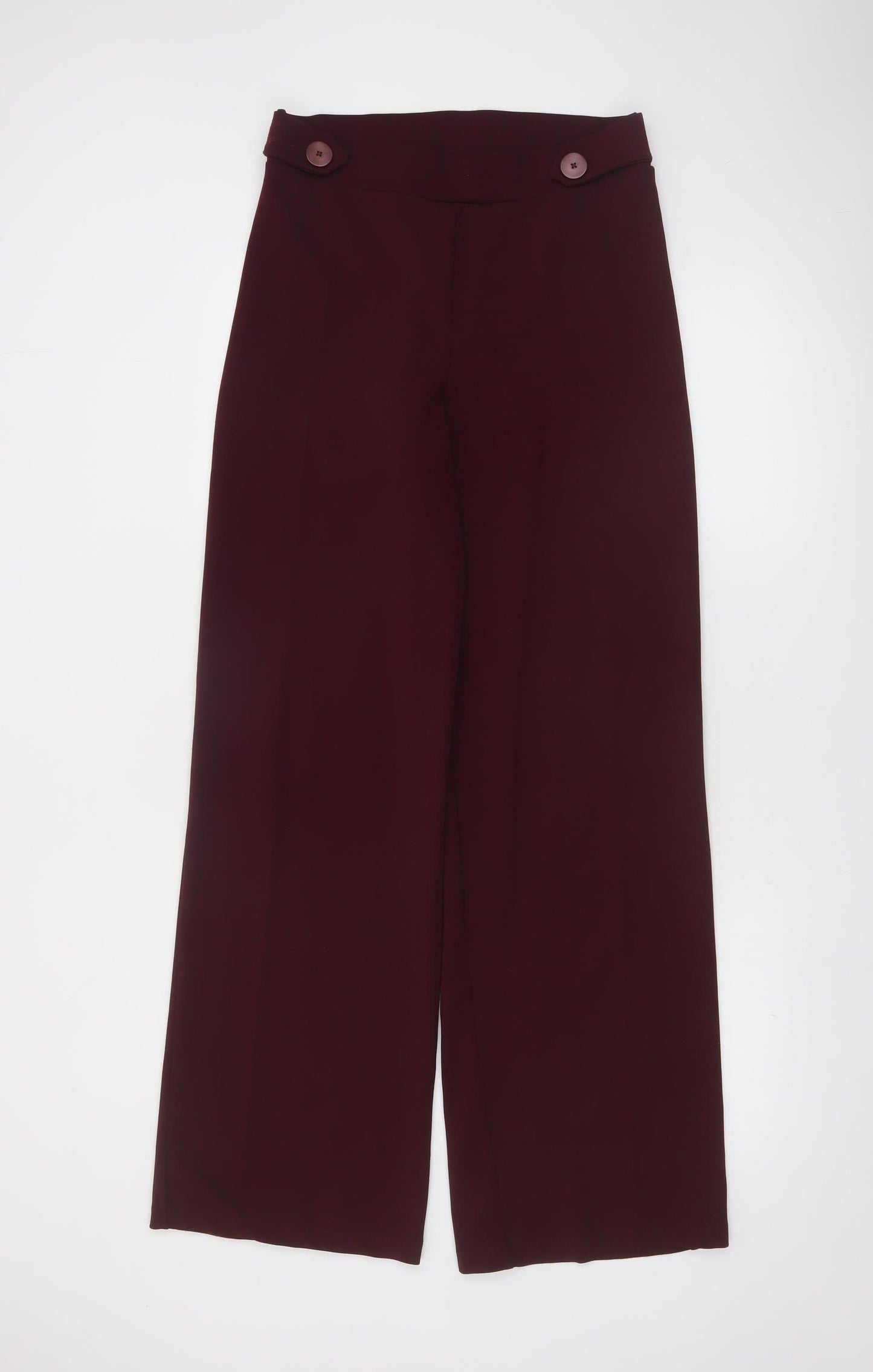 Terranova Women's Red Wide-Leg High Rise Tailored Trousers Size M