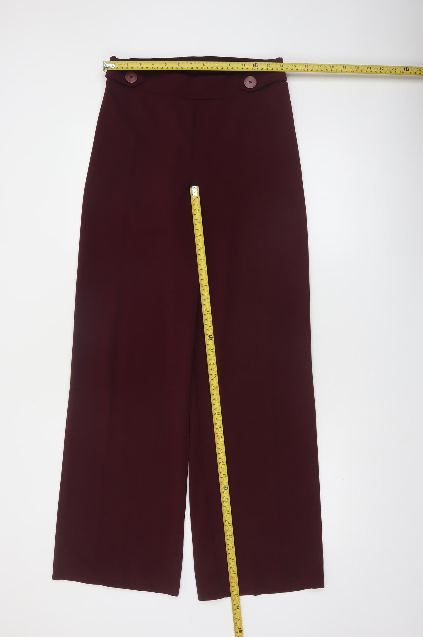 Terranova Women's Red Wide-Leg High Rise Tailored Trousers Size M
