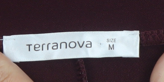 Terranova Women's Red Wide-Leg High Rise Tailored Trousers Size M