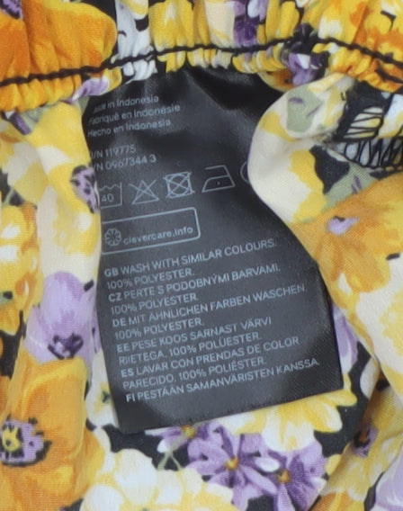 H&M Women’s Multicoloured Floral Wrap Skirt Size 12 Short Lightweight