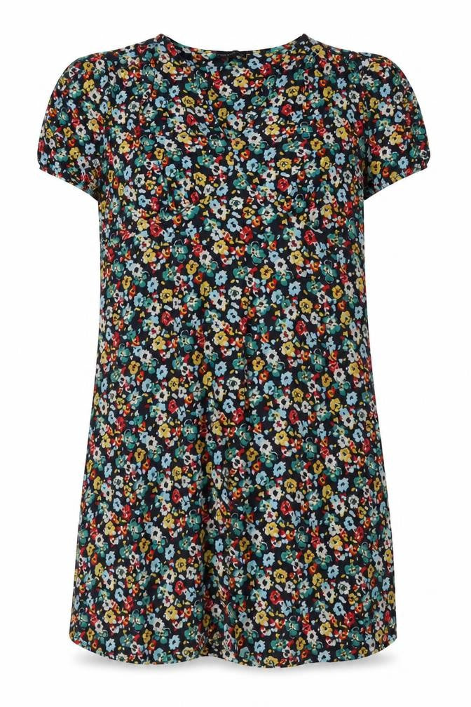 Next Maternity Multicoloured Floral Knee Length Shift Dress Size 16
